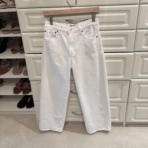 AGolde Harper Crop White Jean Size 26